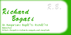 richard bogati business card